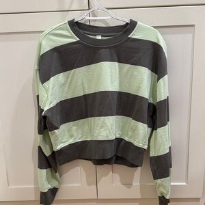 Lululemon Perfectly Oversized Cropped Crew *Stripe
